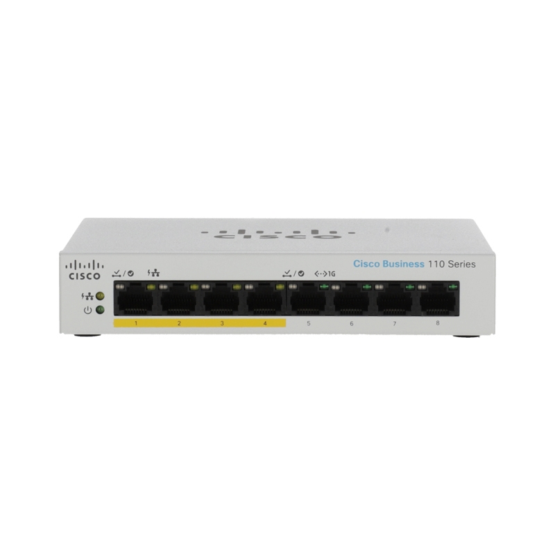 Gigabit Switching Hub 8 Port CISCO CBS110-8PP-D-EU (6'',4 POE)