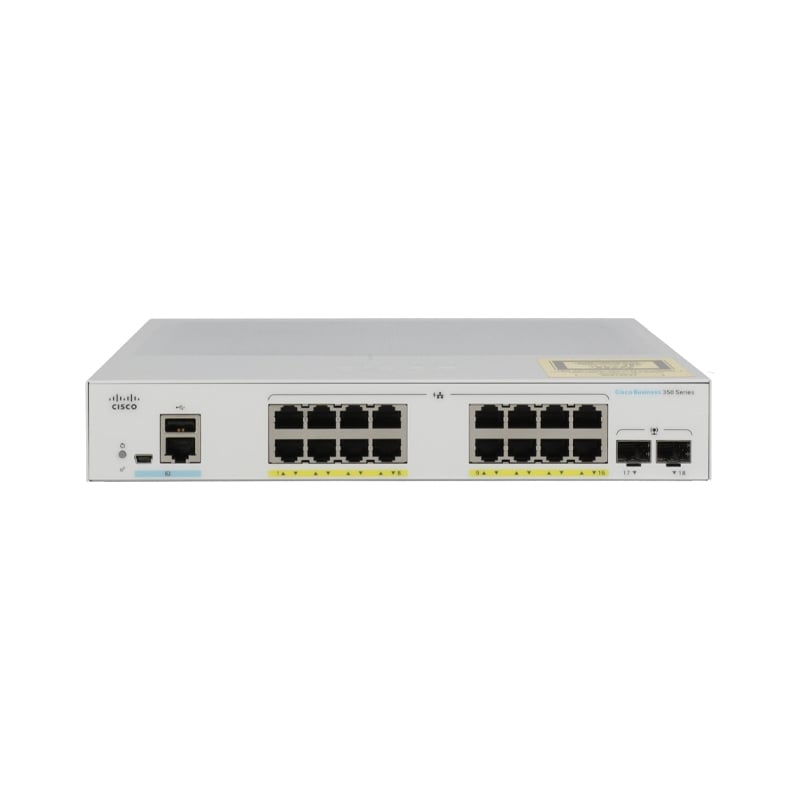 Gigabit Switching Hub 16 Port CISCO CBS350-16P-2G-EU (10'',16 POE,+2 SFP)
