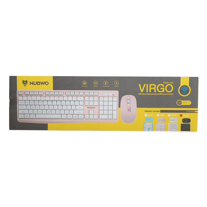 COMBO SET WIRELESS NUBWO NKM625 VIRGO BLACK