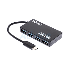 4 Port USB HUB v3.0 MAGICTECH (MT01) Type-C Black