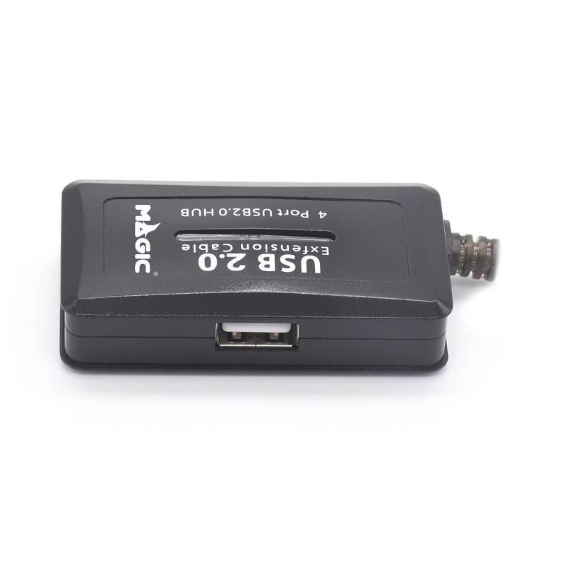4 Port USB HUB v2.0 MAGIC TECH MT150 Extension 10M. (Black)