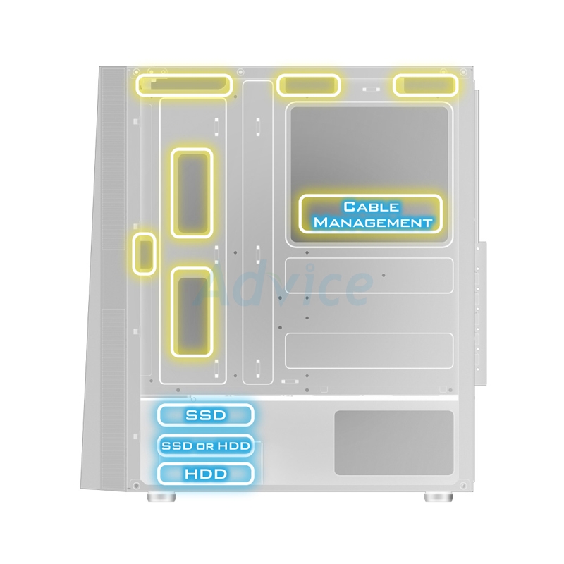 ATX (NP) ITSONAS VAMPIRE TG ARGB (WHITE)                                        