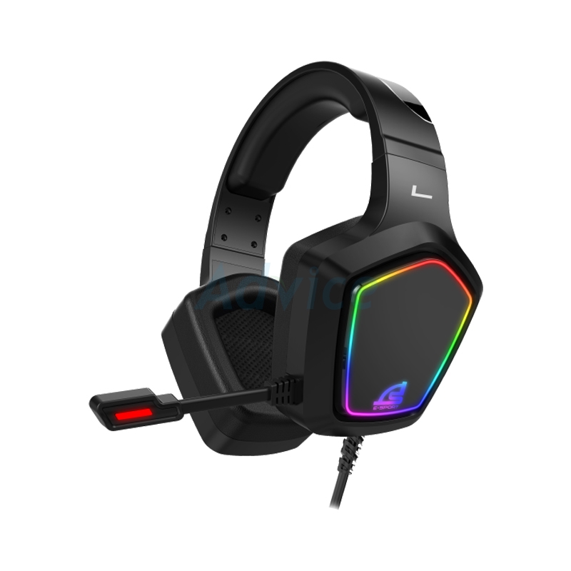 HEADSET SIGNO E-SPORT HP-832 STRIKER RGB BLACK (7.1)