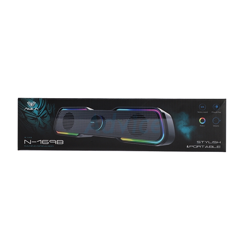 (1.0) ลำโพง AULA SOUNDBAR (N-169B) RGB BLACK