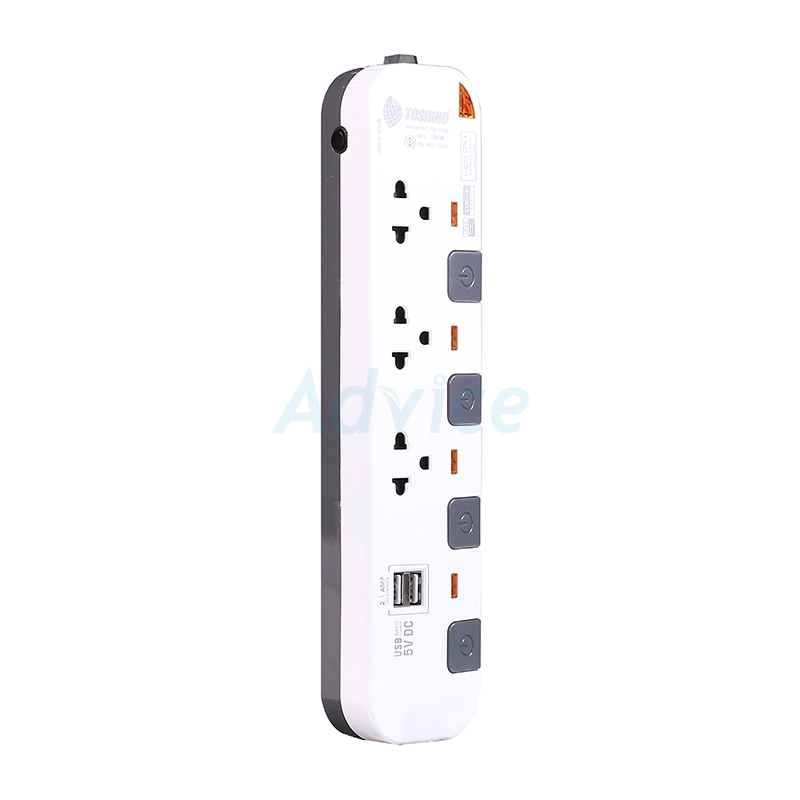 POWER BAR 5M TOSHINO P3375USB White/Gray                                        