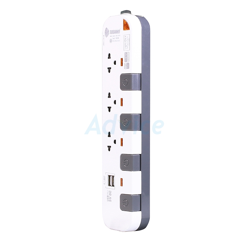 POWER BAR 5M TOSHINO P3375USB White/Gray                                        