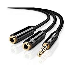 Cable Splitter with Mic 3.5 AUX Audio (20CM) UGREEN 30620