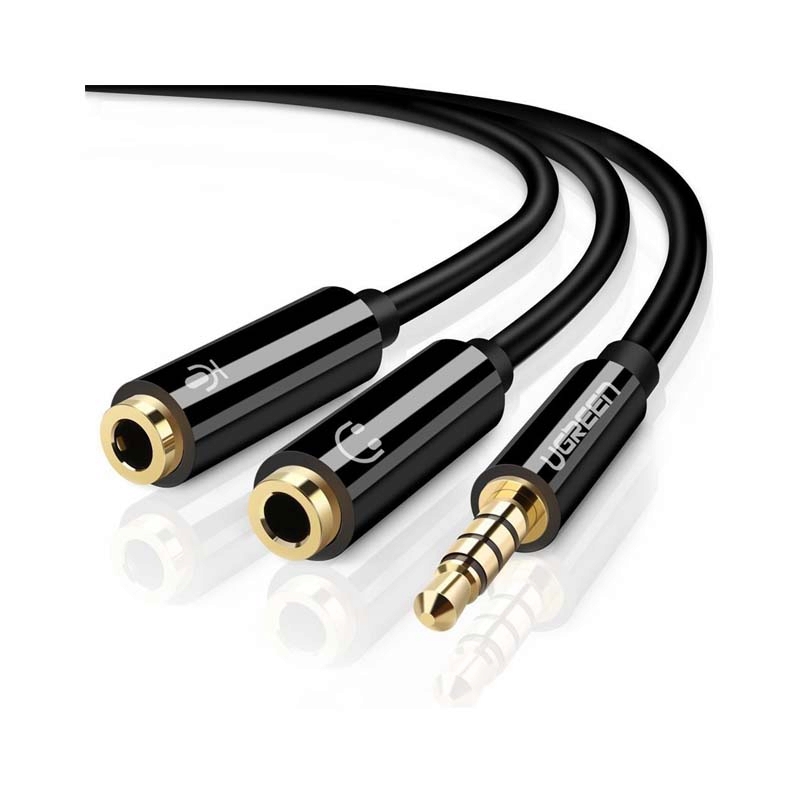 Cable Splitter with Mic 3.5 AUX Audio (20CM) UGREEN 30620