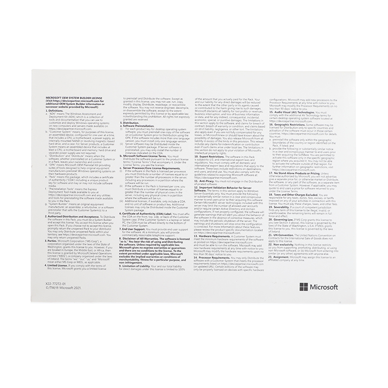 WINDOWS 11 PRO 64 BIT (OEM,FQC-10528)