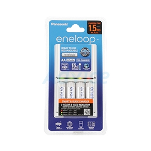 PANASONIC Charger Kit + ถ่าน Rechargeable Eneloop AA (4ก้อน/แพ็ค)