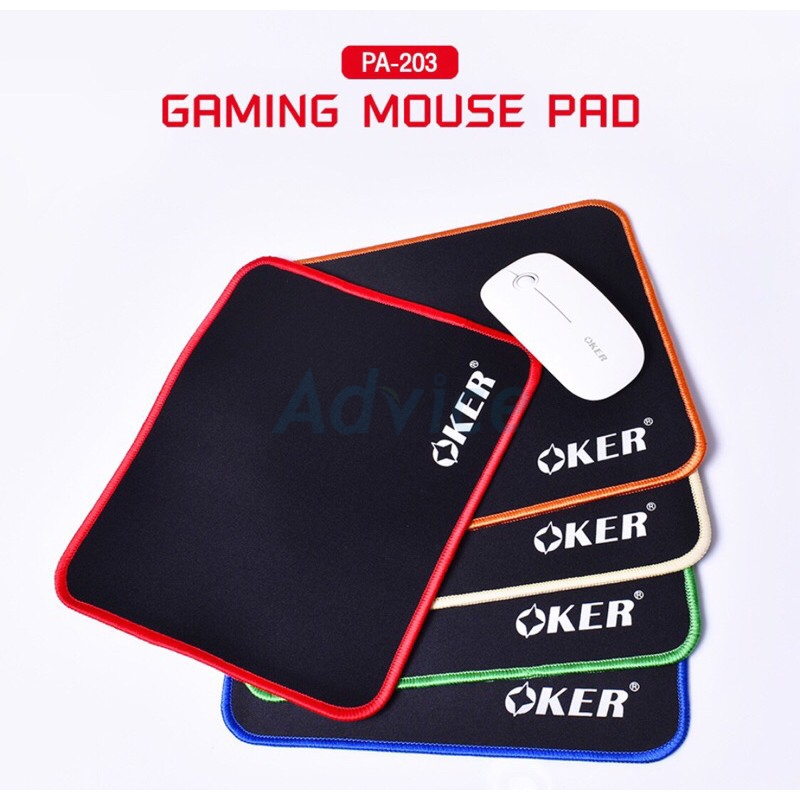 Mouse PAD (แบบผ้า) OKER PA-203 คละสี                                            