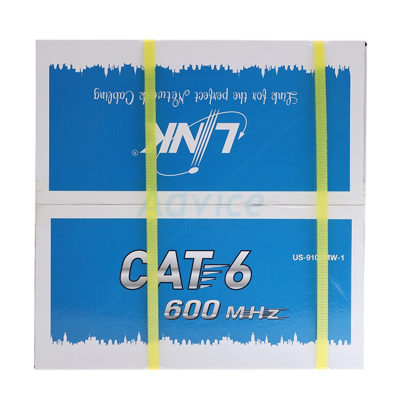 สายแลน CAT6 (100m/Box) LINK (US-9106MW-1) Outdoor Power Wire / Sling