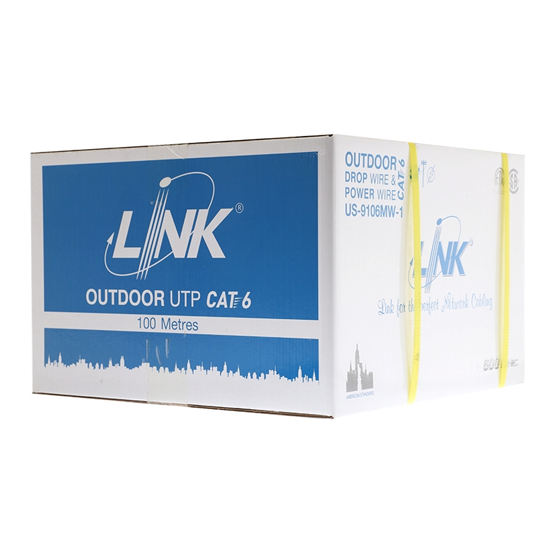 CAT6 UTP Cable (100m./Box) LINK (US-9106MW-1) Outdoor Sling / Power Wire