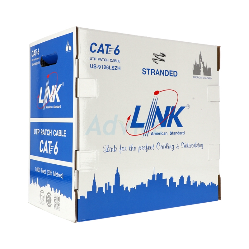 CAT6 UTP Cable (305m./Box) LINK (US-9126LSZH)