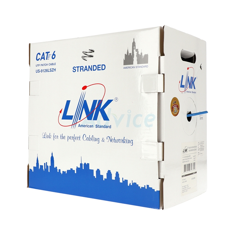 สายแลน CAT6 (305m/Box) LINK (US-9126LSZH)