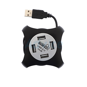 4 Port USB HUB v2.0 SIGNO (HB157) Black