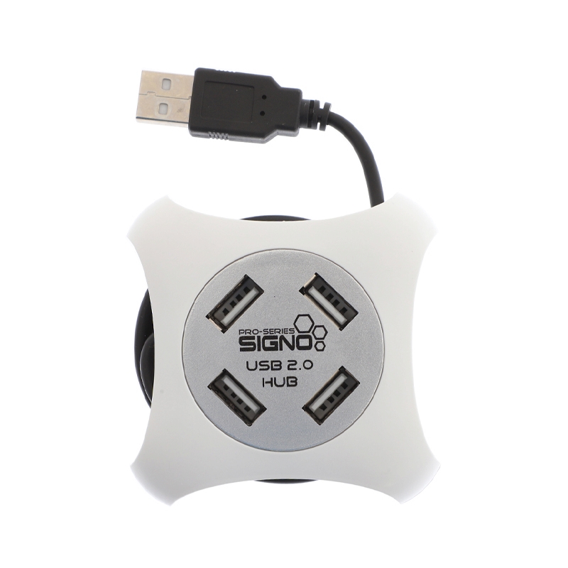 4 Port USB HUB v2.0 SIGNO HB-157BLK (White)
