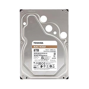 8 TB HDD TOSHIBA N300 NAS (7200RPM, 256MB, SATA-3, HDWG480UZSVA)