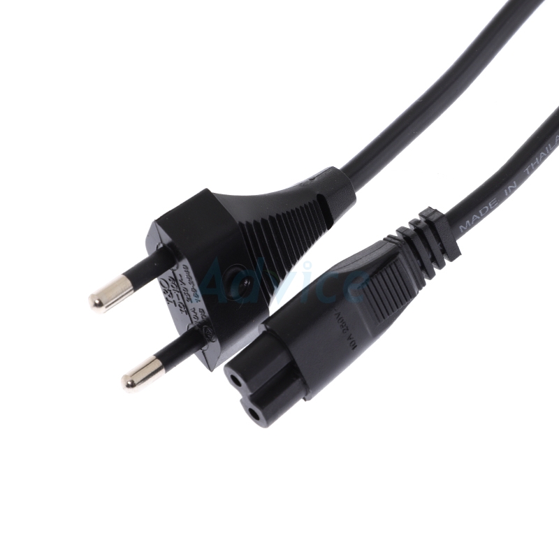 Cable POWER AC (1.8M) POWERMAX 2 รูกลม หนา 0.75mm (มอก.)                        