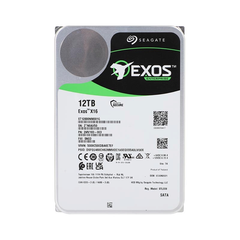 12 TB HDD SEAGATE EXOS (7200RPM, 256MB, SATA-3, ST12000NM001G)
