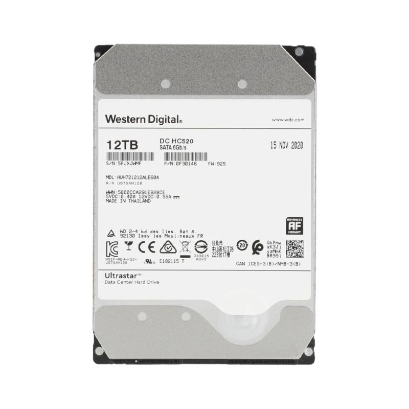 12 TB HDD WD ULTRASTAR DC HC520 (7200RPM, 256MB, SATA-3, 0F30146)