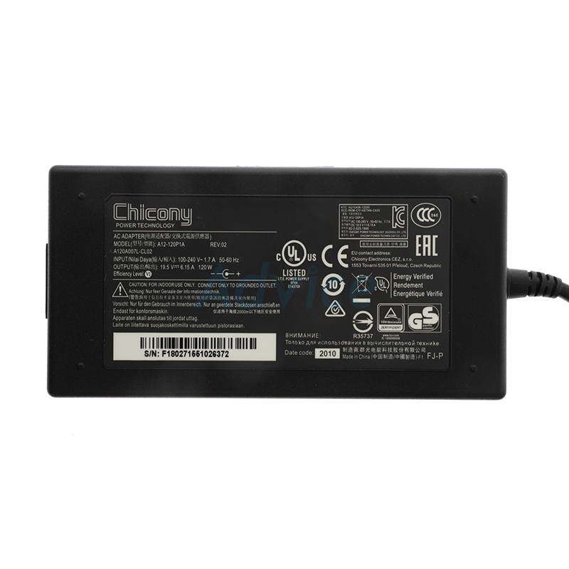 Adapter N/B MSI (A, 5.5*2.5mm) 19.5V (120W) 6.15A Slim GENUINE                  