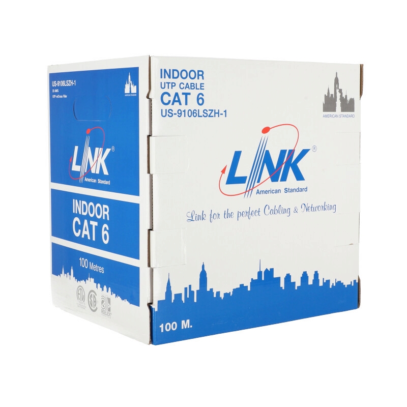 CAT6 UTP Cable (100m/Box) LINK (US-9106LSZH-1)