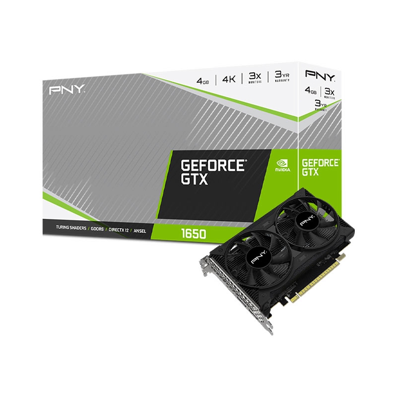 VGA PNY GEFORCE GTX 1650 DUAL FAN - 4GB GDDR6 [VCG16504D6DFPPB]