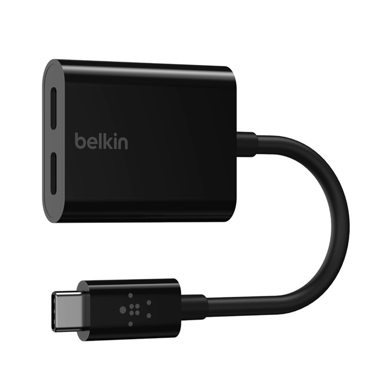 Cable Adapter Type-C To Audio & Charge Adapter BELKIN (F7U081btBLK) Black