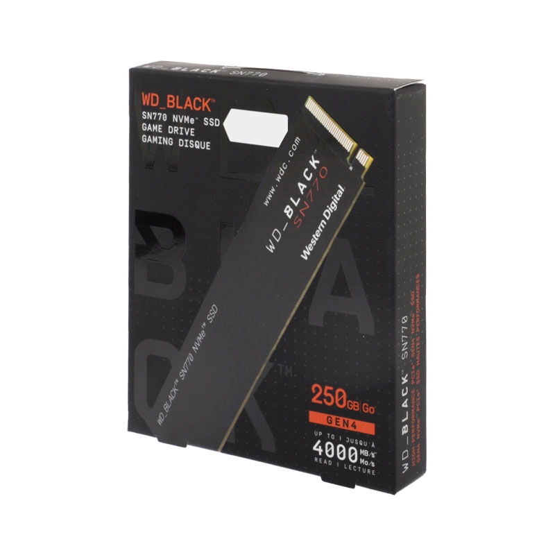 250 GB SSD M.2 PCIe WD BLACK SN770 (WDS250G3X0E) NVMe