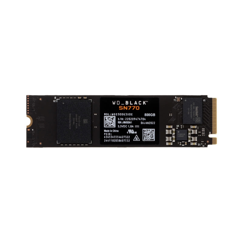 500 GB SSD M.2 PCIe 4.0 WD BLACK SN770 (WDS500G3X0E) NVMe