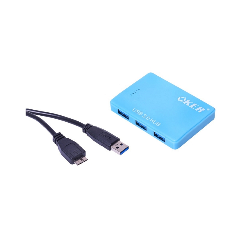 4 Port USB HUB v3.0 OKER  H435 (Blue)