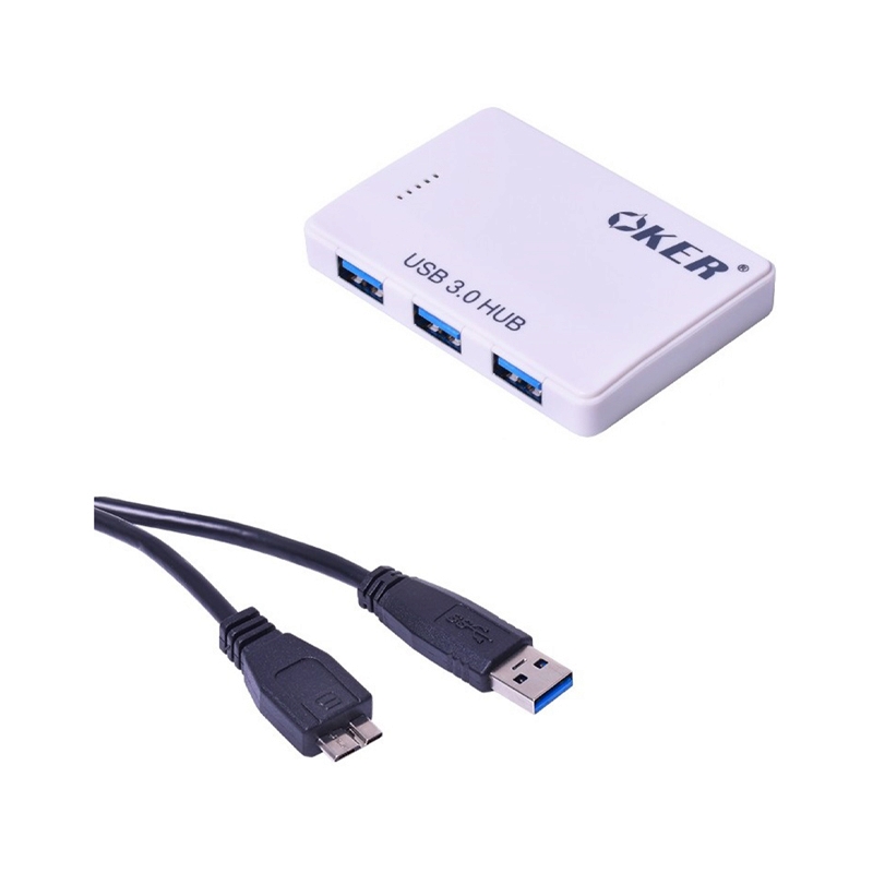 4 Port USB HUB v3.0 OKER  H435 (White)
