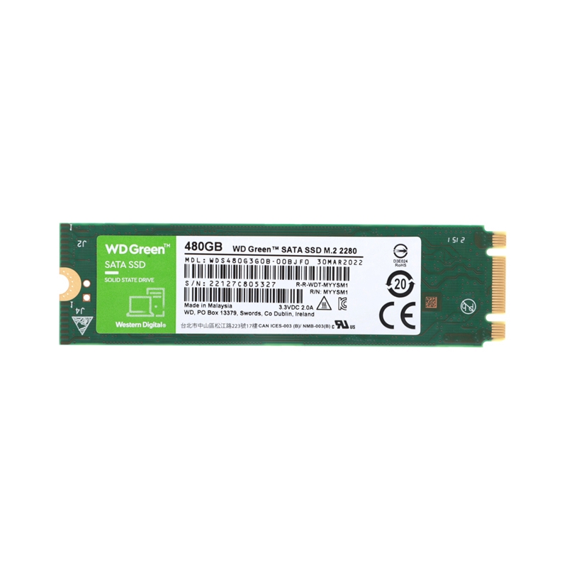 480 GB SSD M.2 WD GREEN (WDS480G3G0B) SATA M.2 2280 3D NAND