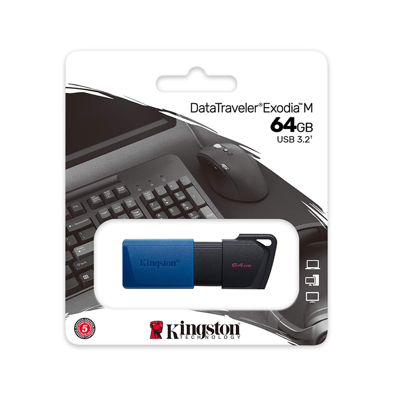 64GB Flash Drive KINGSTON Data Traveler Exodia M (DTXM) Blue