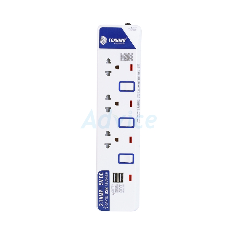 POWER BAR 3M TOSHINO ET913USB White