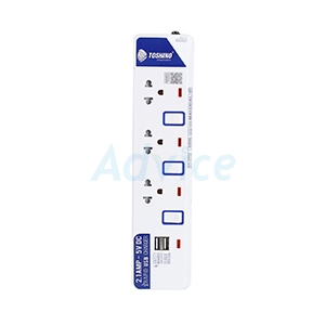 Power Bar TOSHINO ET-913 USB (3M) White