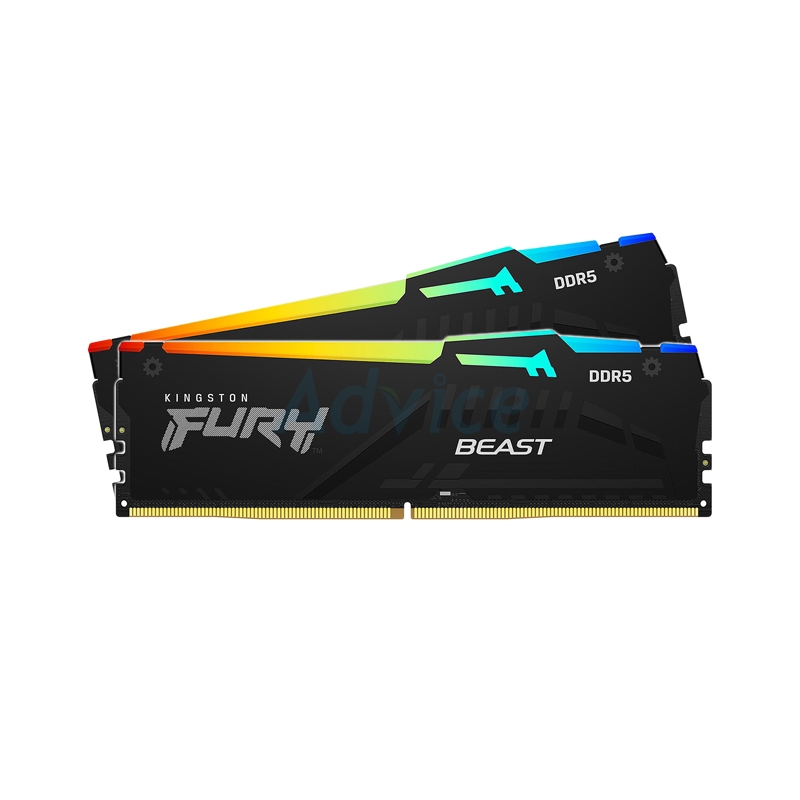 RAM DDR5 16GB (8GBx2) Kingston Fury Beast RGB 5200MHz ราคาดี! แรง