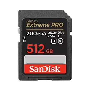 512GB SD Card SANDISK Extreme Pro SDSDXXD-512G-GN4IN (200MB/s.)