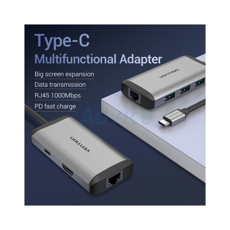 Converter Type-C 6 in 1 VENTION (CNCHB)                                         