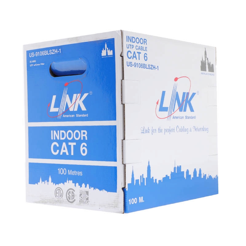 CAT6 UTP Cable (100m/Box) LINK (US-9106BLSZH-1)