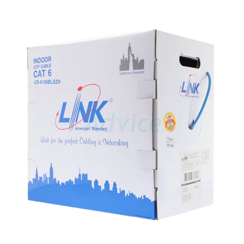 CAT6 UTP Cable (305m/Box) LINK (US-9106BLSZH) | Advice จ.กรุงเทพฯ สาขา ...