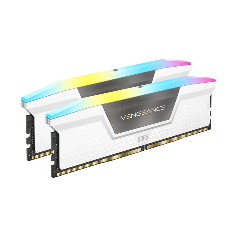 RAM DDR5(6200) 32GB (16GBX2) CORSAIR VENGEANCE RGB WHITE (CMH32GX5M2B6200C36W)