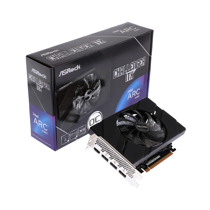 VGA ASROCK INTEL ARC A380 CHALLENGER ITX OC - 6GB GDDR6