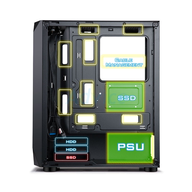 ATX CASE (NP) ITSONAS JUPITER ARGB BLACK