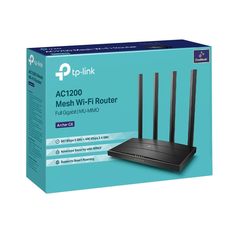 Router TP-LINK (Archer C6_V4) Wireless AC1200 Dual Band Gigabit