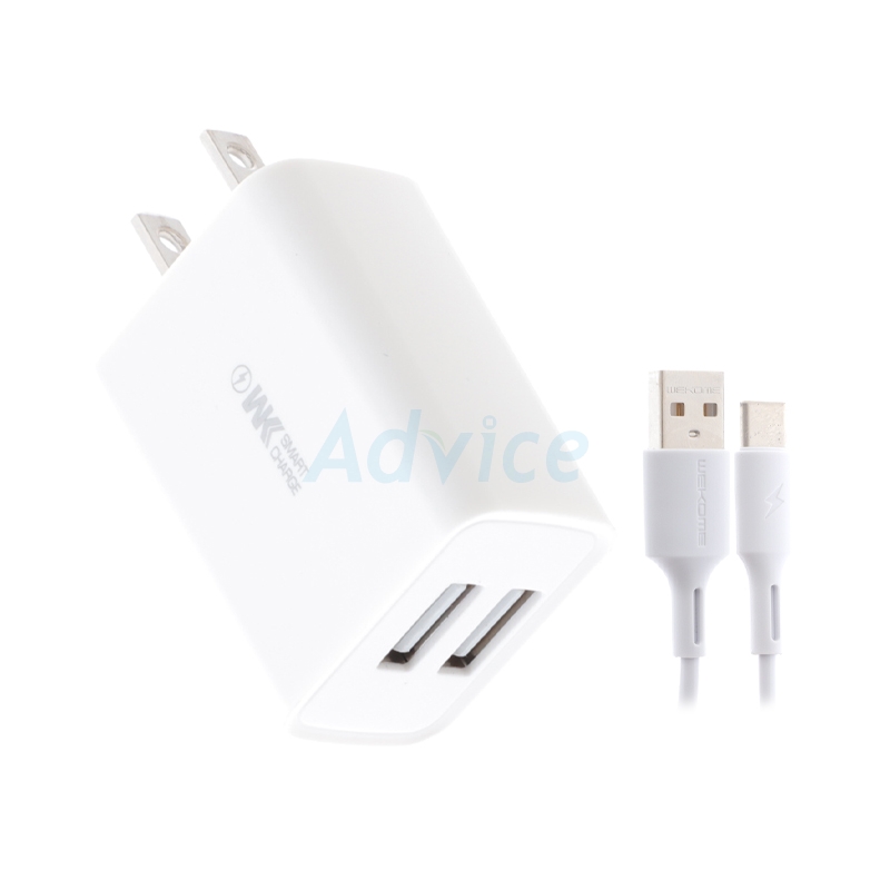 Chargeur Voyage Double USB WP-U56 – 2A – Prise UE Et UK – Charge Rapide
