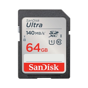 64GB SD Card SANDISK Ultra SDSDUNB-064G-GN6IN (140MB/s,)