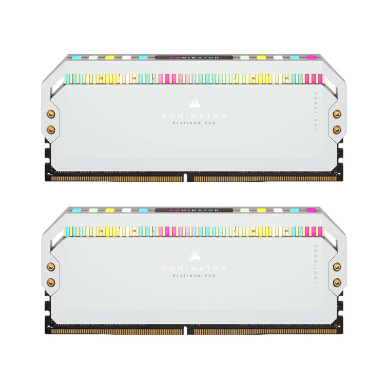 RAM DDR5(6200) 32GB (16GBX2) CORSAIR DOMINATOR PLATINUM WHITE RGB (CMT32GX5M2X6200C36W)