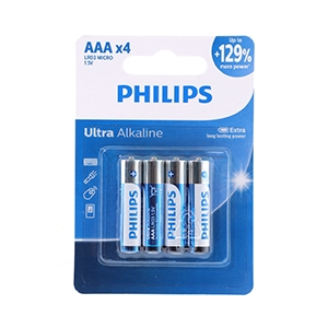 ถ่าน PHILIPS Ultra Alkaline AAA (4ก้อน/แพ็ค)